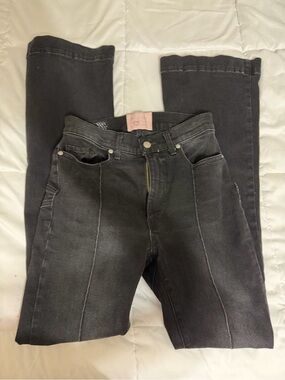 REVICE Black High-Rise Straight Jeans